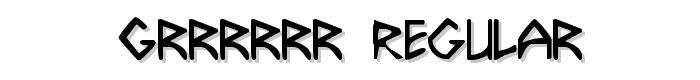 Grrrrrr Regular font